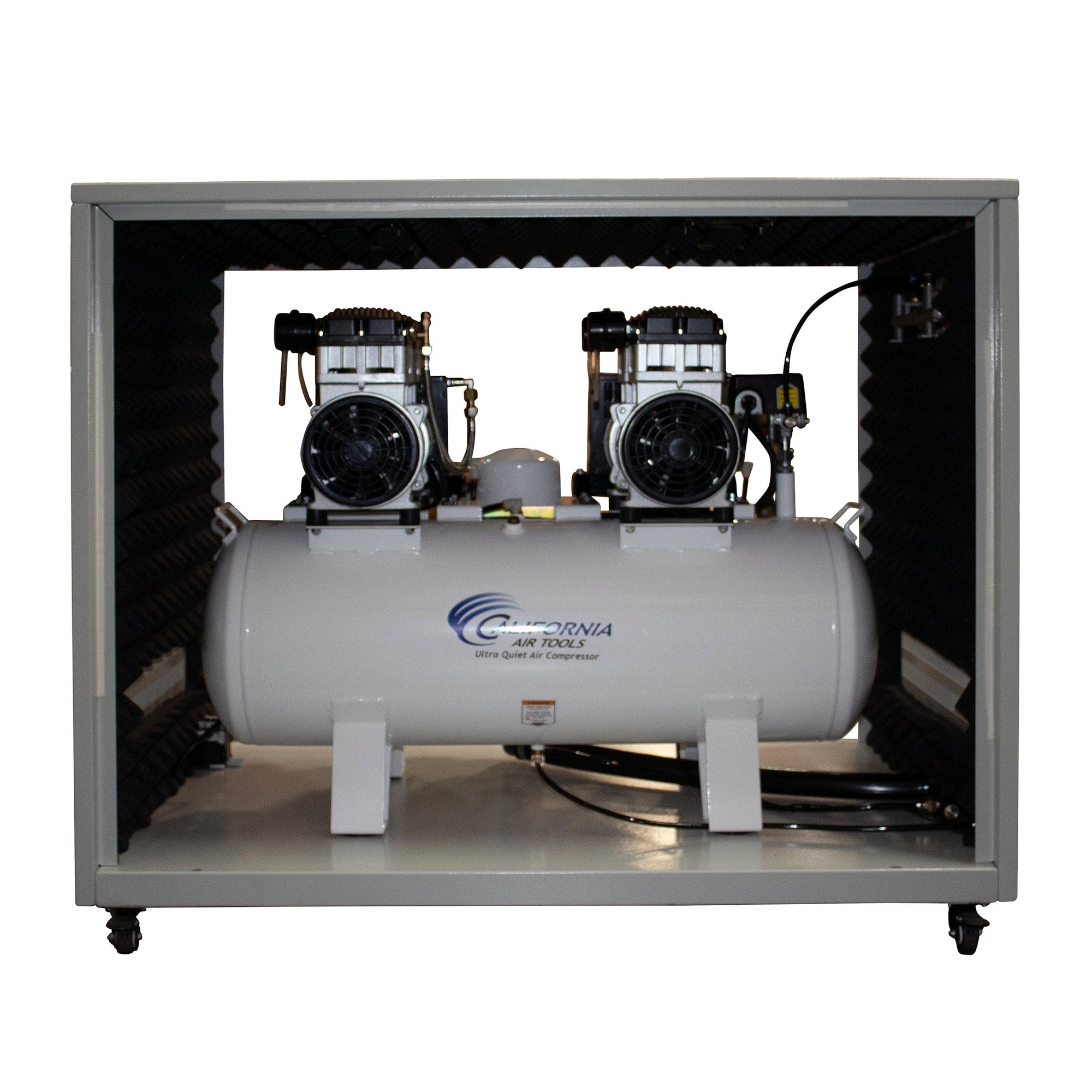 4HP 20 Gallon Oil-Free Compressor with Air Drying System and Auto Drain Valve in Soundproof Cabinet alt 0