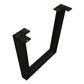 "V" Slab Legs 15" High Black Pair alt 0