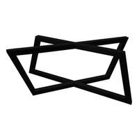 Rhombus Slab Leg Set 15.5" High Black alt 5