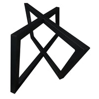 Rhombus Slab Leg Set 15.5" High Black alt 5