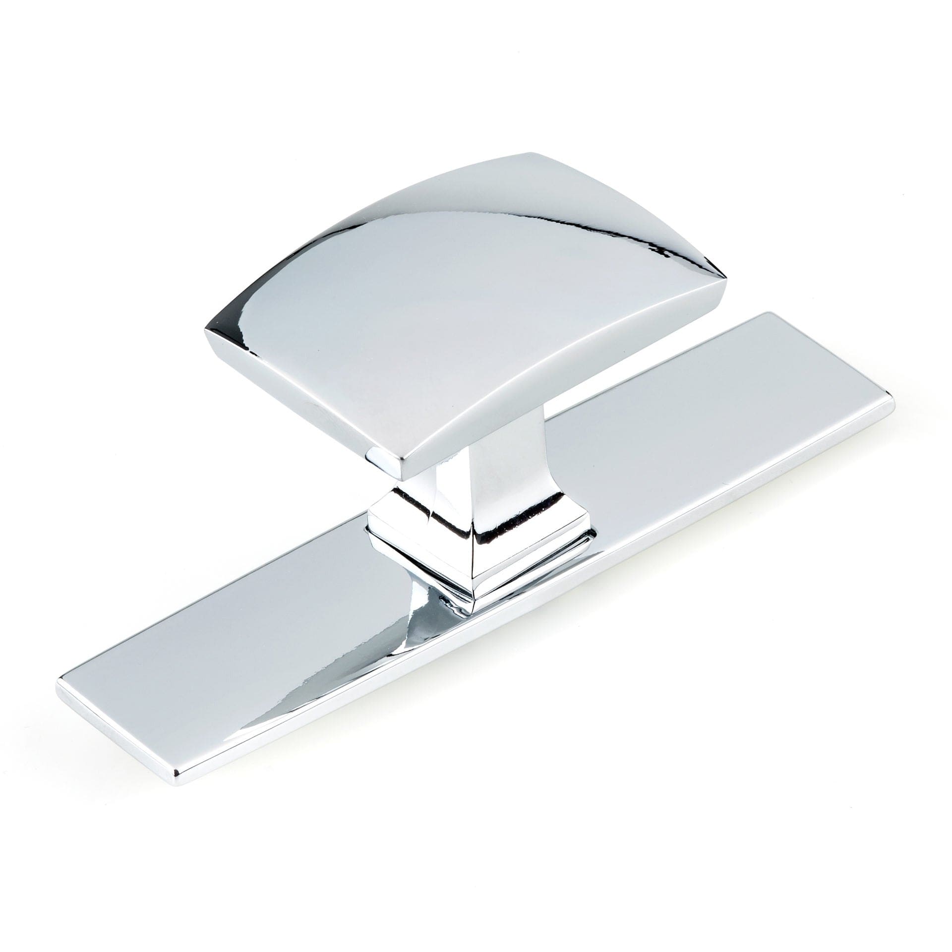 Contemporary Knob, 3-17/32" x 1-7/32", Chrome alt 0