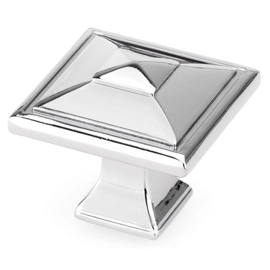 Transitional Knob, 1-1/2" x 1-1/2", Polished Nickel alt 0