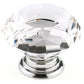 Contemporary Knob, 2" D, Chrome, Clear alt 0