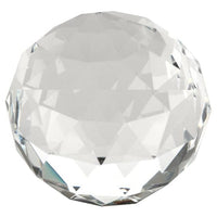 Contemporary Knob, 1-3/16" D, Crystal, Clear, Chrome alt 0