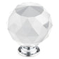 Contemporary Knob, 1-9/16" D, Crystal, Clear, Chrome alt 0