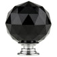 Contemporary Knob, 1-9/16" D, Chrome, Black alt 0