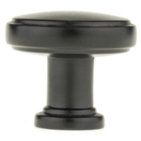 Contemporary Knob, 1-11/32" D, Matte Black alt 0