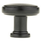 Contemporary Knob, 1-11/32" D, Matte Black alt 0