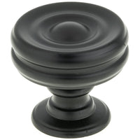 Contemporary Knob, 1-3/8" D, Black alt 0