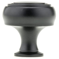 Contemporary Knob, 1-5/16" D, Black alt 0