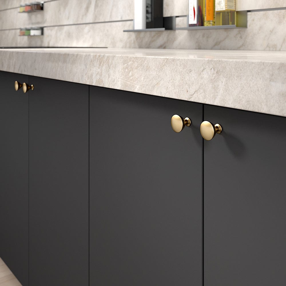 Contemporary Knob, 1-11/32" D, Chrome