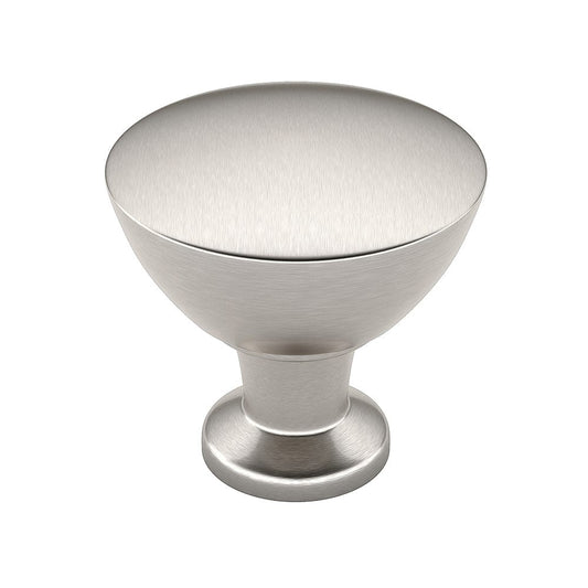 Contemporary Knob, 1-11/32" D, Brushed Nickel