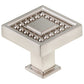 Transitional Knob, 1-5/16" x 1-5/16", Brushed Nickel alt 0
