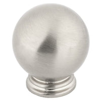 Traditional Knob, 1-3/16" D, Brushed Nickel alt 0