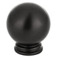 Traditional Knob, 1-3/16" D, Matte Black alt 0