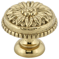 Traditional Knob, 1-3/16" D, Brass alt 0
