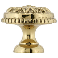 Traditional Knob, 1-3/16" D, Brass alt 0