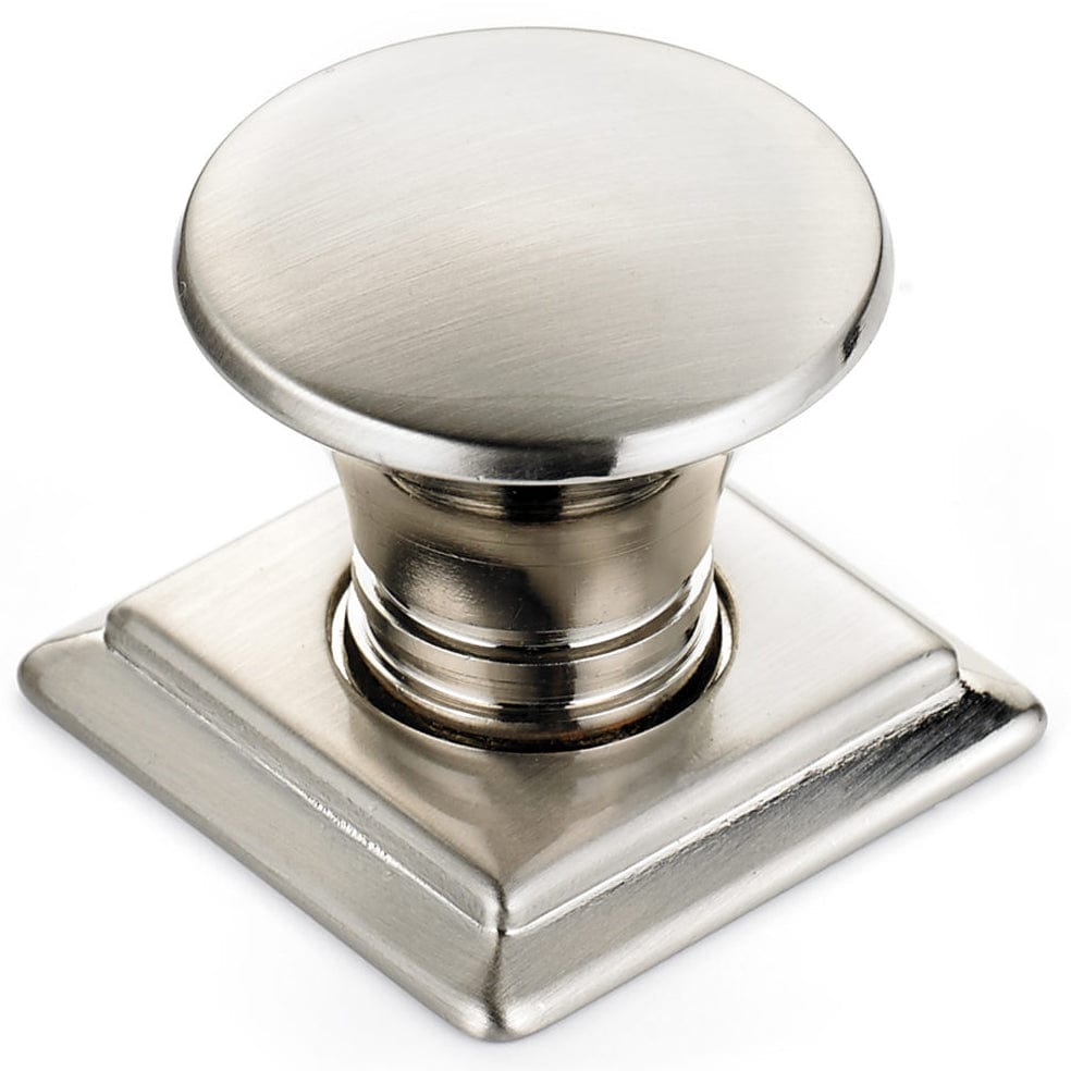 Traditional Knob, 1-1/4" x 1-1/4", Brushed Nickel alt 0