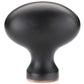 Traditional Knob, 1-9/16" x 7/8", Brushed Oil-Rubbed Bronze alt 0