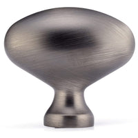 Traditional Knob, 1-31/32" x 1-3/32", Antique Nickel alt 0