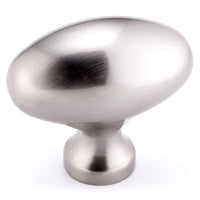 Traditional Knob, 1-31/32" x 1-3/32", Brushed Nickel alt 0