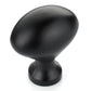 Traditional Knob, 1-3/16" x 25/32", Matte Black alt 0