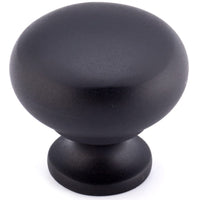 Traditional Knob, 1-1/4" D, Matte Black alt 0