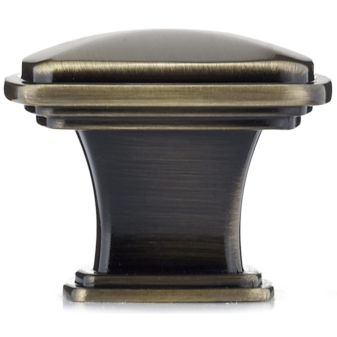 Transitional Knob, 1-7/32" x 1-7/32", Antique English alt 0