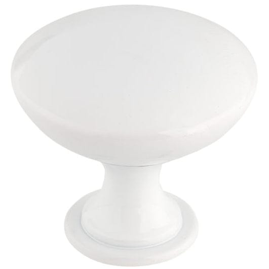 Contemporary Knob, 1-9/16" D, White alt 0