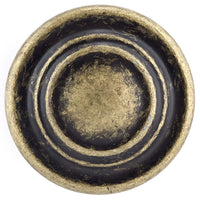 Traditional Knob, 1-5/16" D, Burnished Brass alt 0