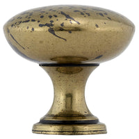 Traditional Knob, 1-3/16" D, Oxidized Brass alt 0
