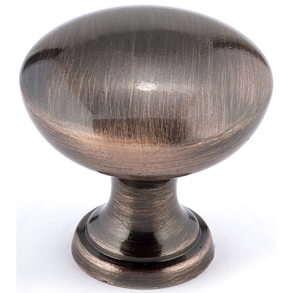 Traditional Knob, 1-3/16" D, Antique Copper alt 0