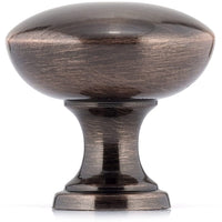 Traditional Knob, 1-3/16" D, Antique Copper alt 0