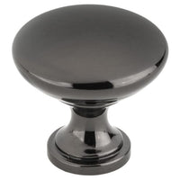 Traditional Knob, 1-3/16" D, Black Nickel alt 0
