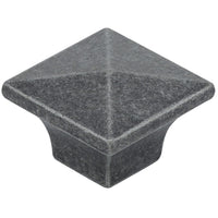 Traditional Knob, 1-1/4" x 1-1/4", Natural Iron alt 0