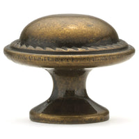Traditional Knob, 1-3/16" D, Regency Brass alt 0