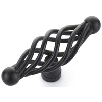 Traditional Knob, 2-23/32" x 25/32", Matte Black alt 0