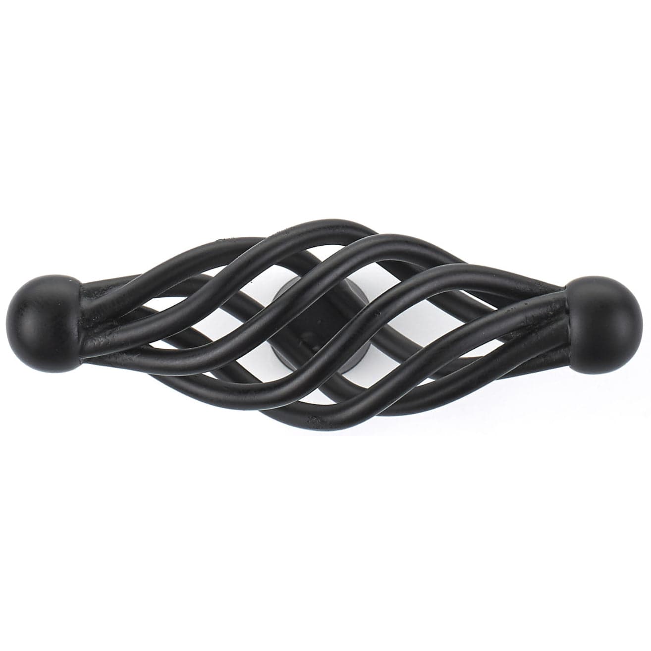 Traditional Knob, 2-23/32" x 25/32", Matte Black alt 0