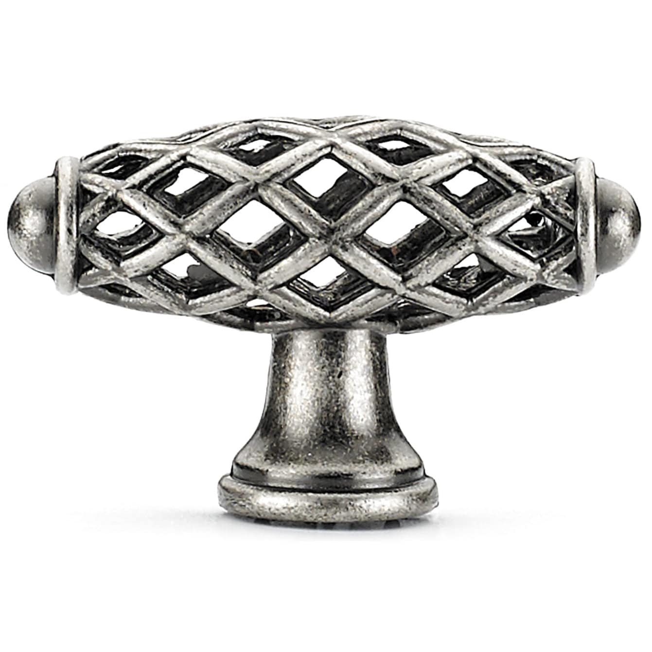 Traditional Knob, 2-9/32" x 25/32", Natural Iron alt 0