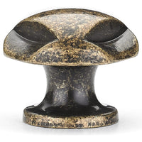 Traditional Knob, 1-1/8" D, Burnished Brass alt 0