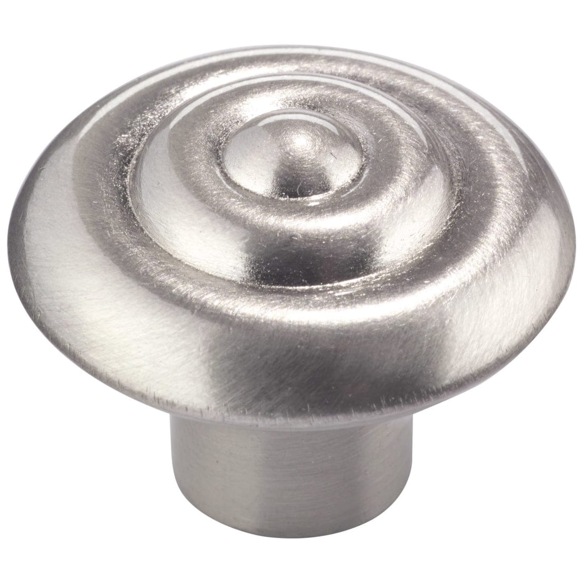 Traditional Knob, 1-1/4" D, Brushed Nickel alt 0