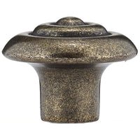 Traditional Knob, 1-1/4" D, Burnished Brass alt 0