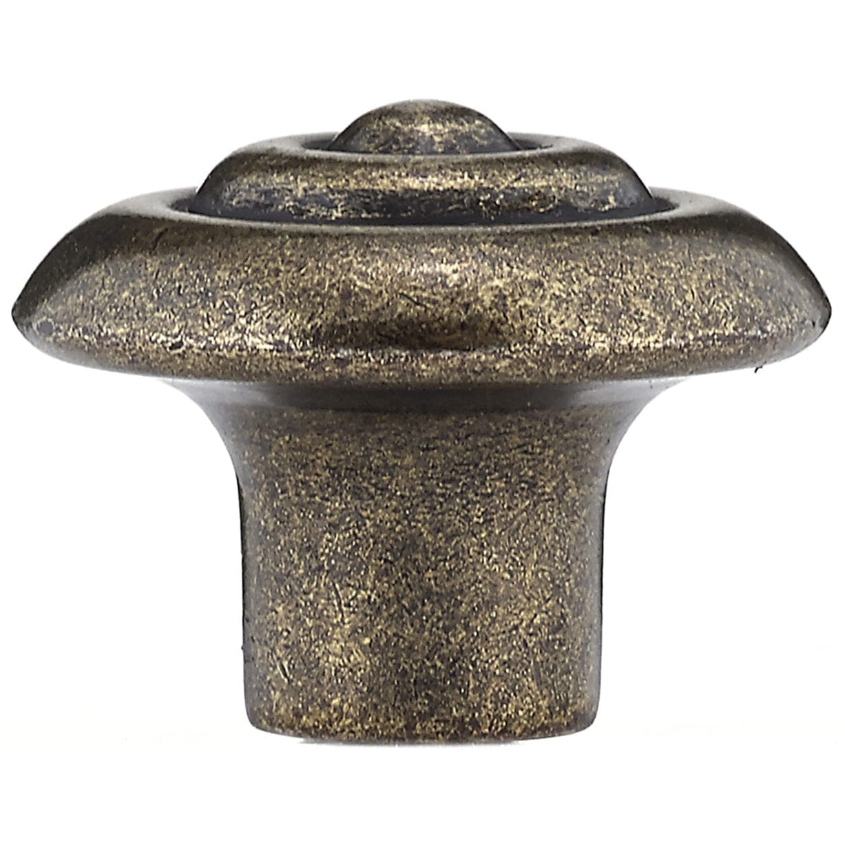 Traditional Knob, 1-1/4" D, Burnished Brass alt 0