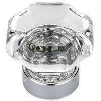 Eclectic Knob, 1-5/16" D, Clear, Chrome alt 0