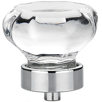 Eclectic Knob, 1-5/16" D, Clear, Chrome alt 0