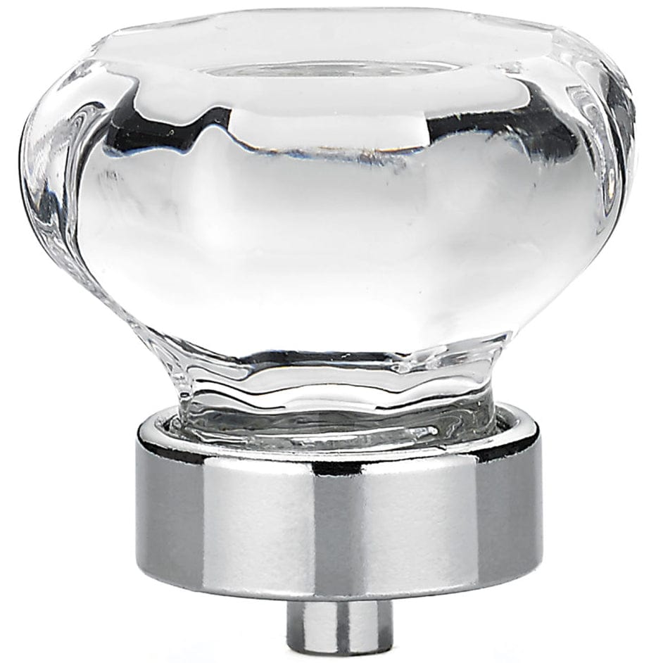 Eclectic Knob, 1-5/16" D, Clear, Chrome alt 0