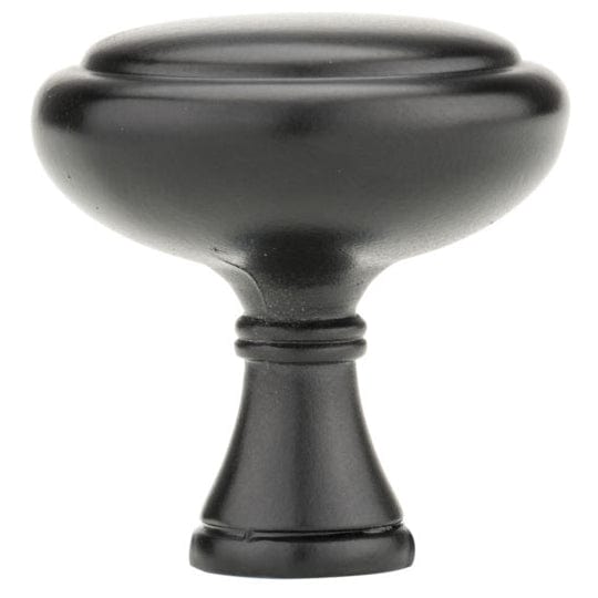 Traditional Knob, 1-1/4" D, Matte Black alt 0