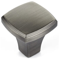 Transitional Knob, 1-1/4" x 1-1/4", Antique Nickel alt 0