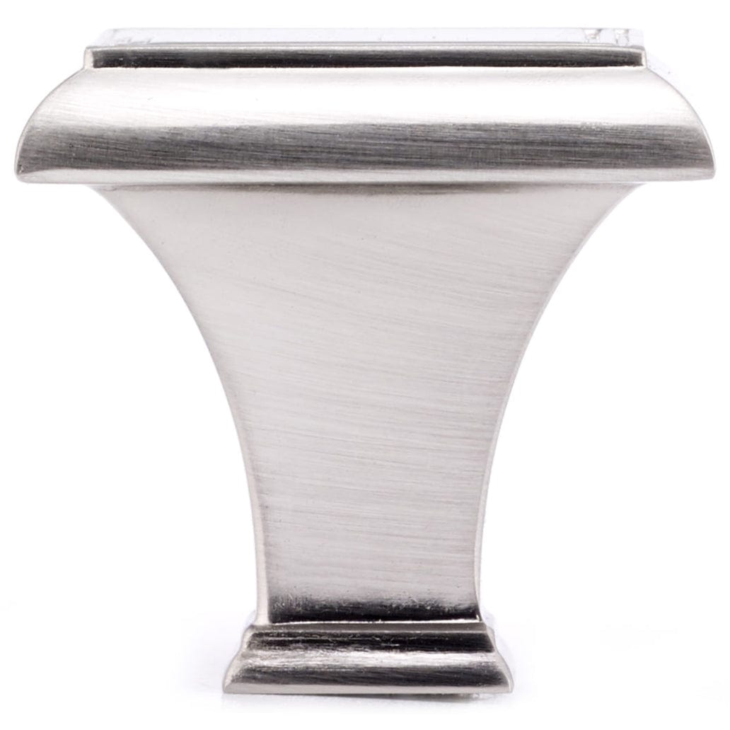 Traditional Knob, 1-3/8" x 1-3/8", Brushed Nickel alt 0