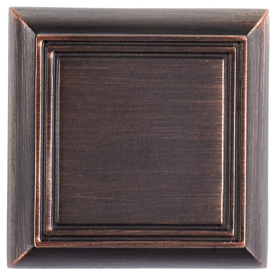 Traditional Knob, 1-3/8" x 1-3/8", Brushed Oil-Rubbed Bronze alt 0